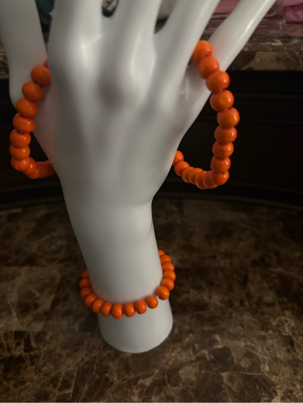 Orange Beaded Bracelet  - Women Jewelry